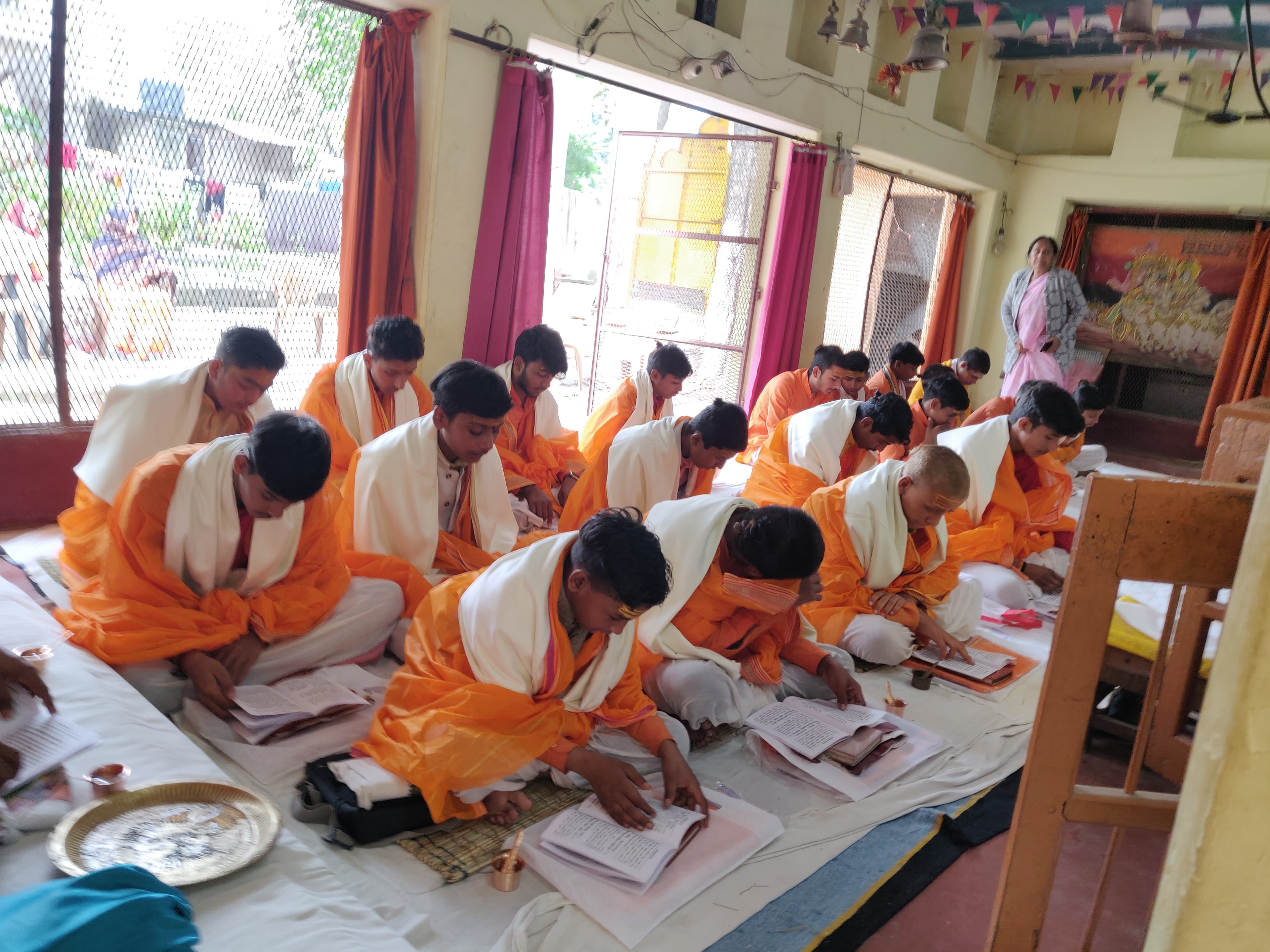 Devotees gathered for Vishnu Sahasranama path